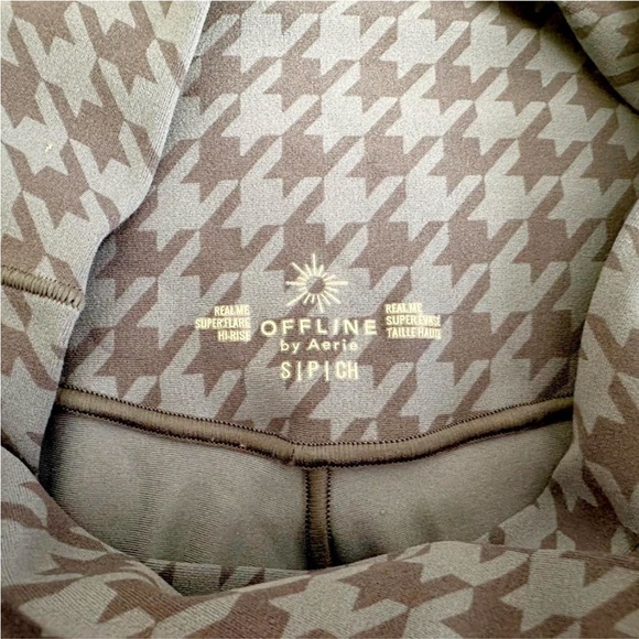 Aerie Blue Houndstooth Leggings - Picture 3 of 3